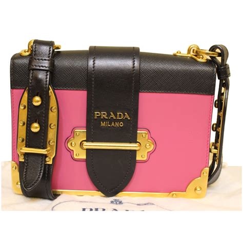 prada black cahier leather belt bag|authentic prada leather handbags.